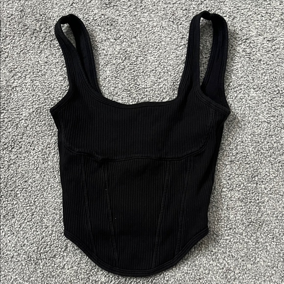 VS PINK Black Cinched Corset Top Size XS - Picture 1 of 3